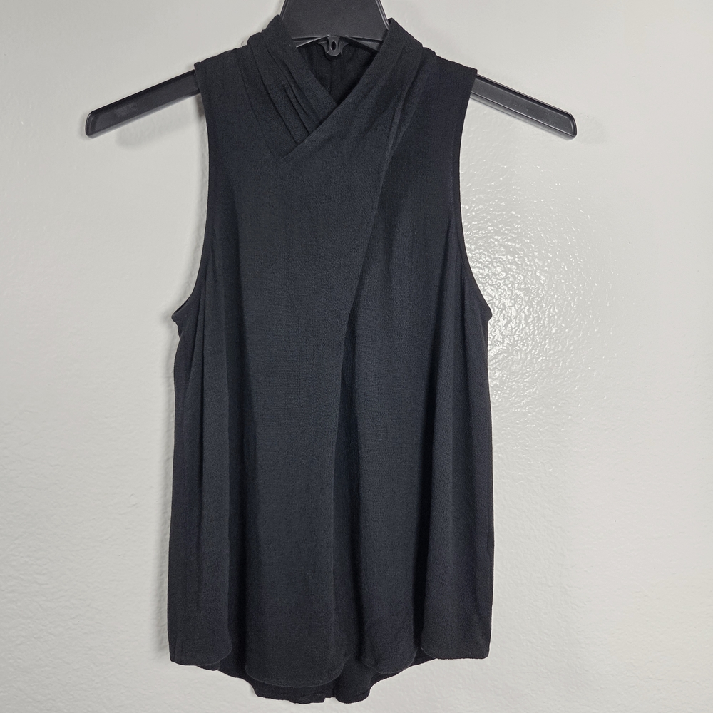 Anthropologie Maeve Raven Black Surplice Blouse Size 4